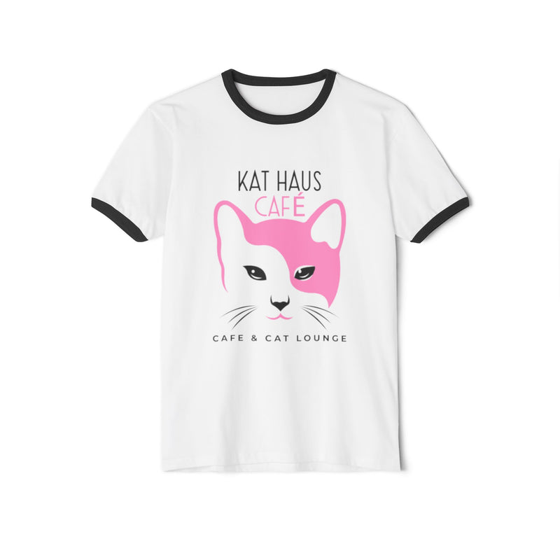 Kat HAUS Cafe Unisex Cotton Ringer T-Shirt