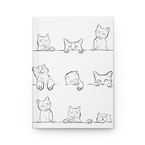 LiNE cATS Hardcover Journal (lined)