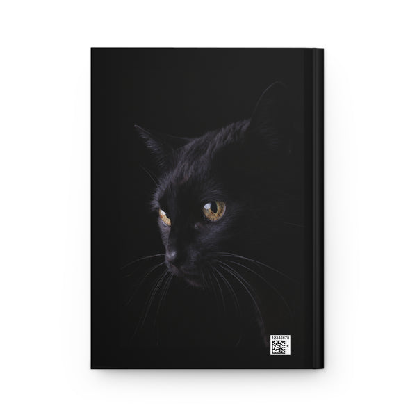 bLACK cAT Hardcover Journal Matte- Ruled line