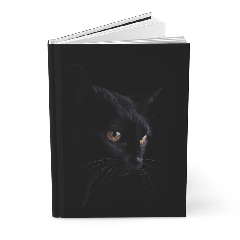 bLACK cAT Hardcover Journal Matte- Ruled line