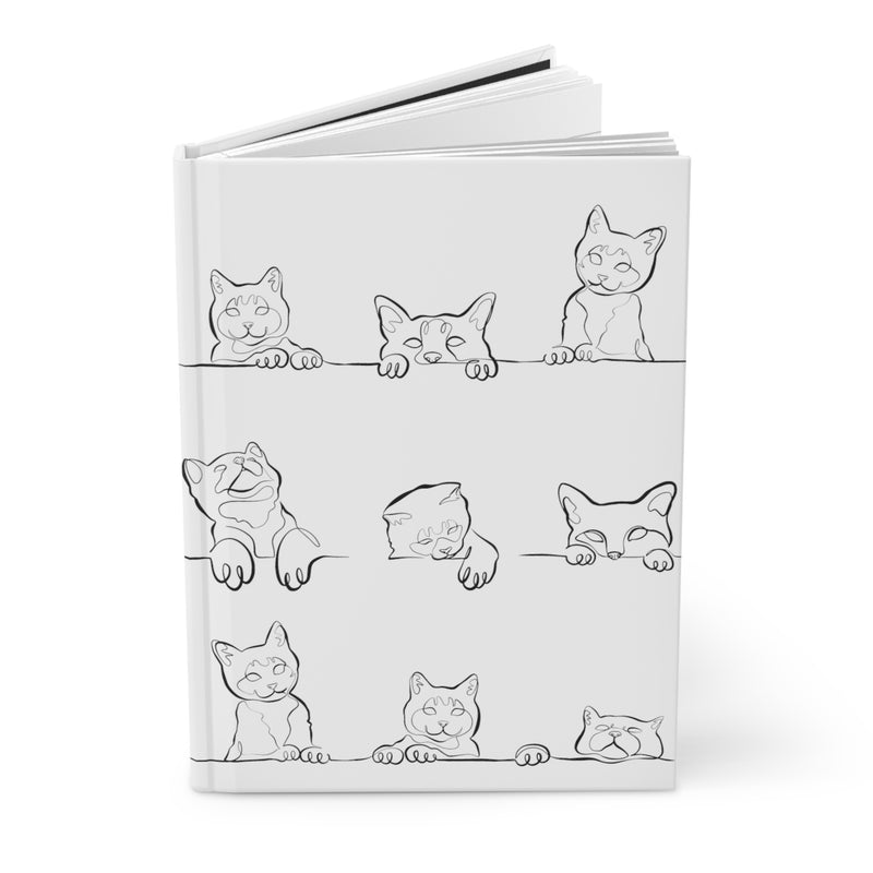 LiNE cATS Hardcover Journal (lined)