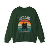 cATS AND cOFFEE Unisex Heavy Blend™ Crewneck Sweatshirt