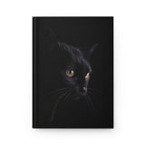 bLACK cAT Hardcover Journal Matte- Ruled line