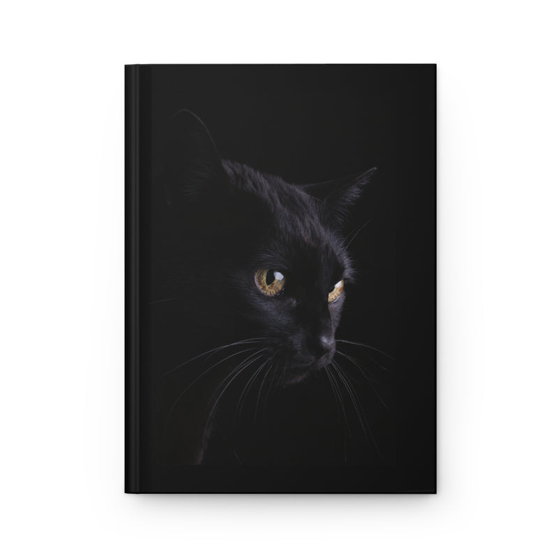 bLACK cAT Hardcover Journal Matte- Ruled line