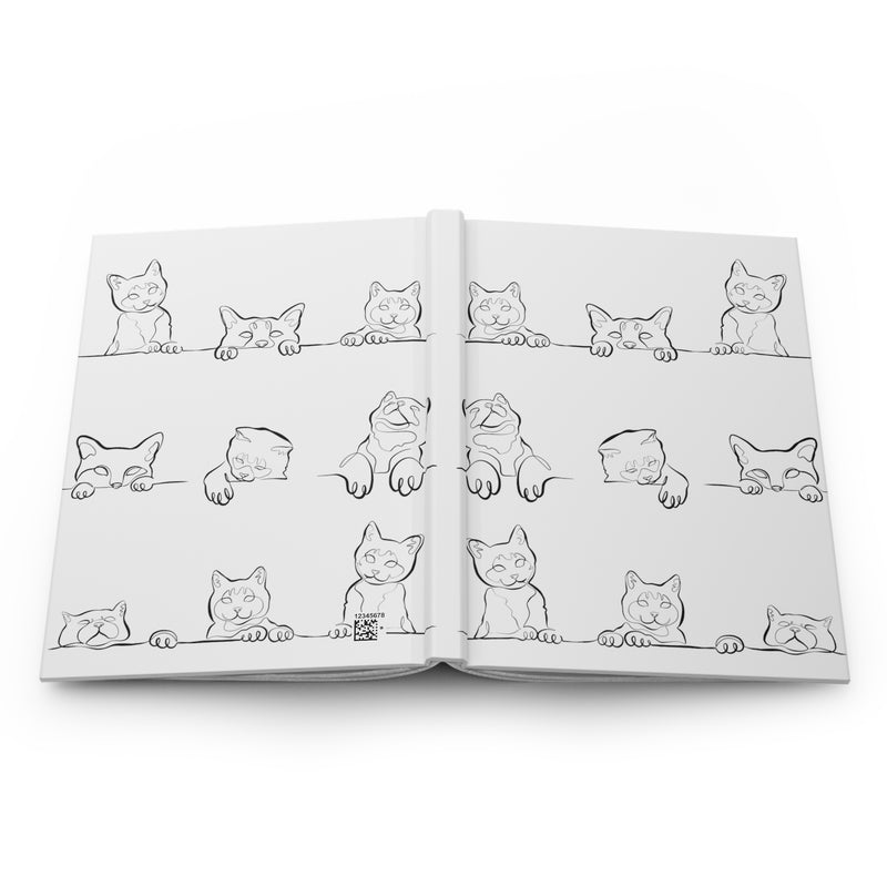 LiNE cATS Hardcover Journal (lined)